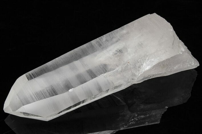 Striated Lemurian Quartz Crystal - Brazil #212536